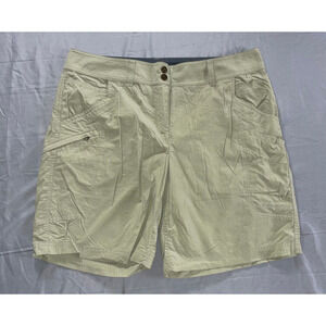 Exofficio Lightweight 100% Nylon Bermuda Hiking Shorts. Beige, Women's 10. EUC!!